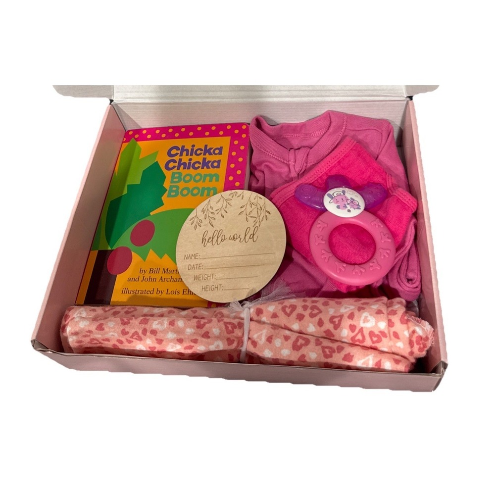 Baby Shower Gift, Newborn Essentials Present; Book, Outfit 3M, Lovey & More
